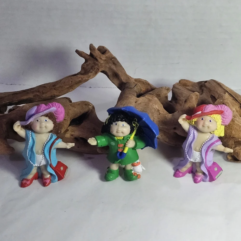 Vintage Set Of 3 Cabbage Patch Baby Figurines 1984